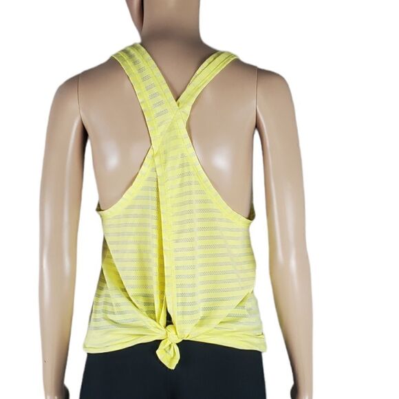 Zyia Nimbus Lemon Yellow Split Back Tank Top - Picture 4 of 5
